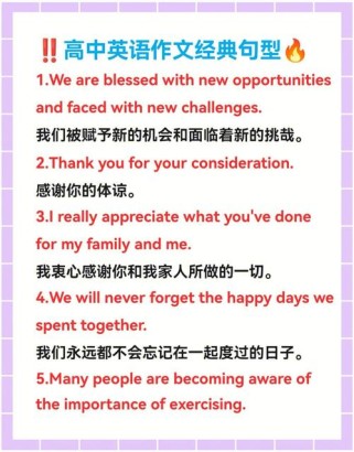 高考英语作文高分句型