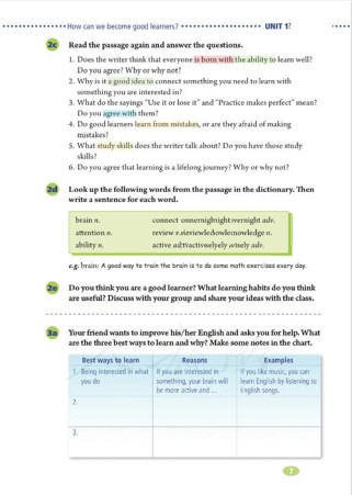 九年级英语一单元课文讲了什么？