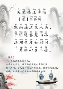 芙蓉楼送辛渐的古诗两首