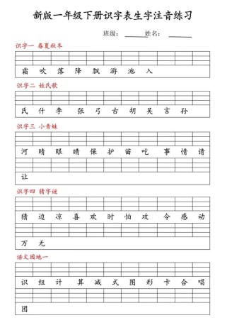 一年级下册识字2如何高效教学？