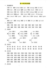 人教版六年级上册语文单元复习重点有哪些？