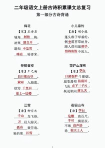 小学语文古诗复习资料有哪些高效记忆法？