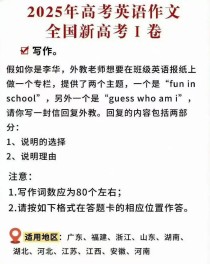 2025全国一卷英语作文考什么题型？