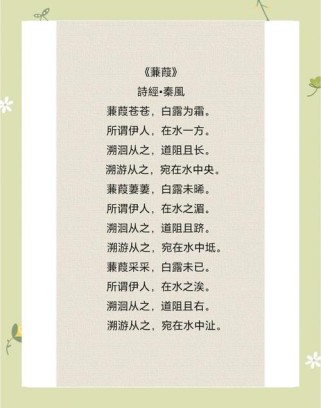 蒹葭主旨意象如何理解？