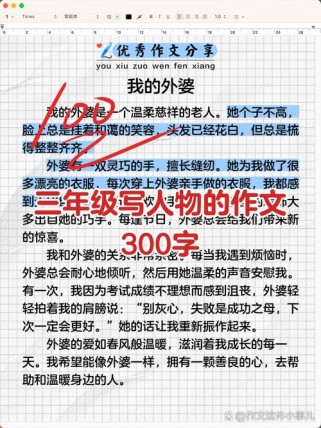 描写人物的作文要点