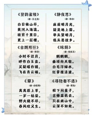 必背古诗词34首主题