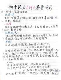 中考古诗文赏析有何高效方法？