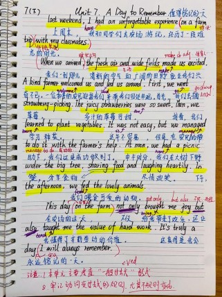 七年级英语七单元作文怎么写？