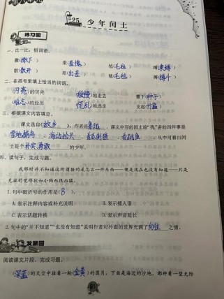 语文六年级上册练习册答案哪里能找到？