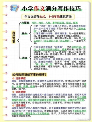 小学语文作文写作方法