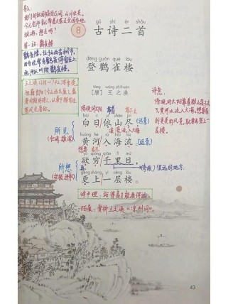 古诗二首望庐山瀑布笔记有何精妙之处？