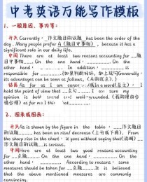 中考英语作文万能模板真的万能吗？