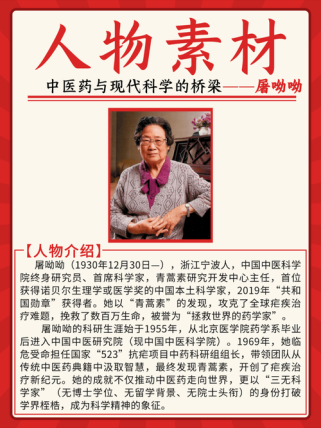 屠呦呦精神如何写进作文？素材怎么选？