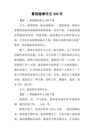 暑假班作文300字写了什么？