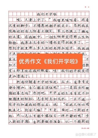 开学了作文800字作文