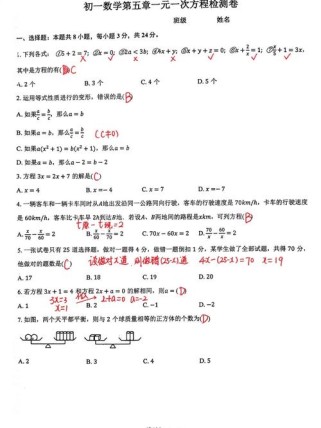 七年级全程检测卷答案哪里找？