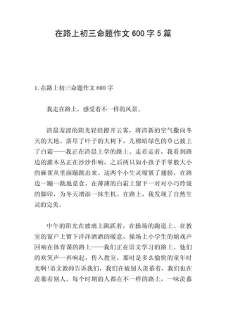 以路上为话题600字