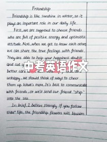 我的初中朋友英语作文该怎么写？