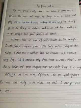 八年级上册英语一单元作文怎么写？