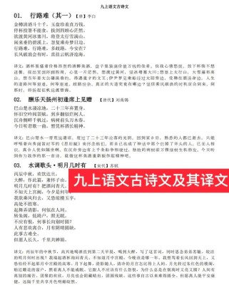 九年级上课外古诗总复习，重点难点如何突破？