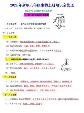 八年级上生物复习资料