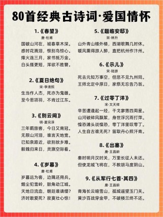 初升高必背古诗词名句