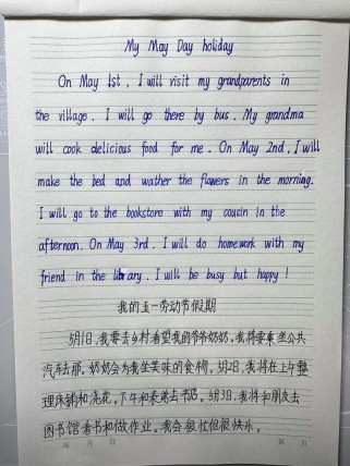 假假期的英语作文