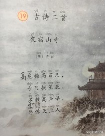 夜宿山寺中班古诗教案