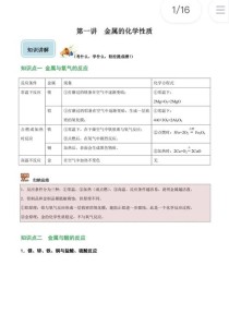 金属有哪些重要化学性质？