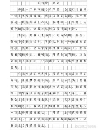 等待中等待的是什么？为何而等待？