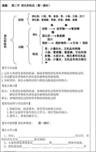 七年级生物下册导学案如何高效使用？