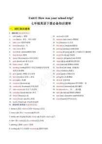 七年级英语下册知识点有哪些重点难点？