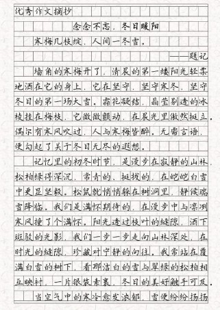 冬日暖阳作文600