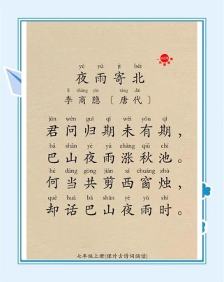 初一上语文课外古诗鉴赏有何方法与技巧？