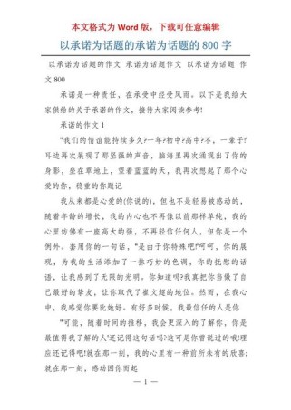 爱的承诺作文600字