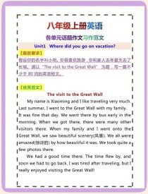 八年级英语作文范文有哪些实用技巧？