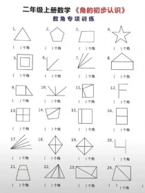 二年级数学角的练习题