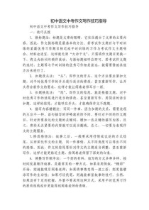 中考材料作文写作指导