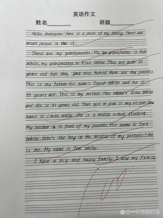 初一上册期中英语作文怎么写？