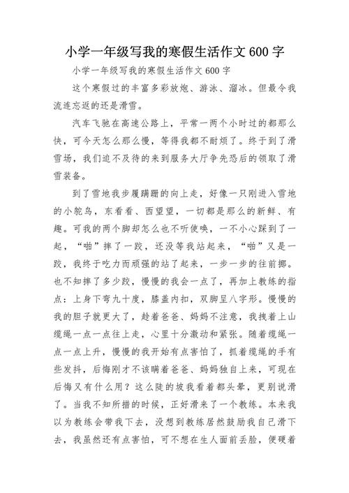 寒假感悟的作文600字