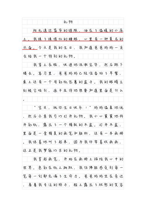 童年的礼物作文600字