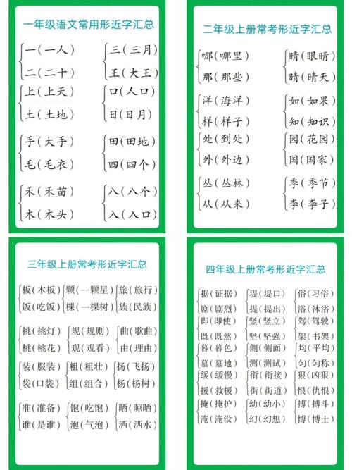 一年级的形近字有哪些