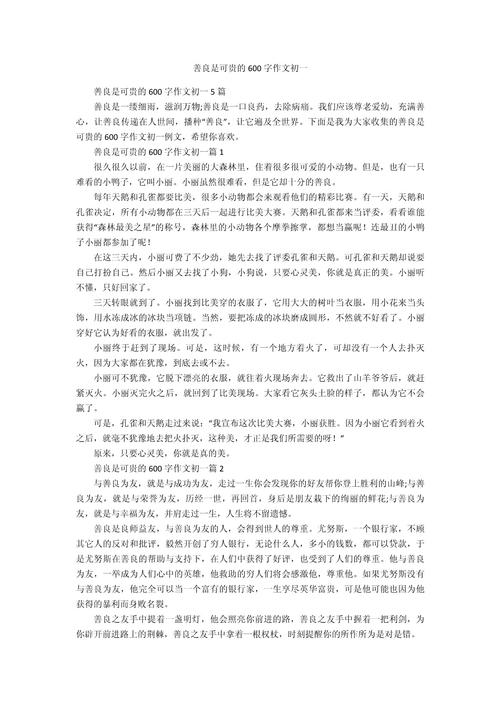 生活在善良中600字