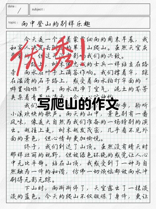 登山的感想作文600字