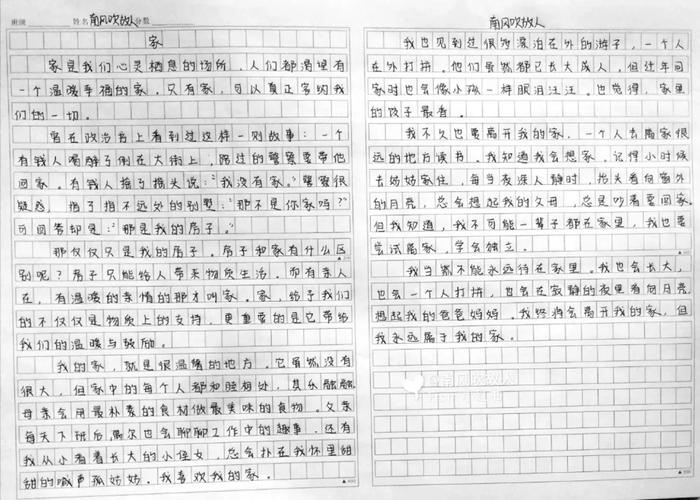 高一 家作文600字