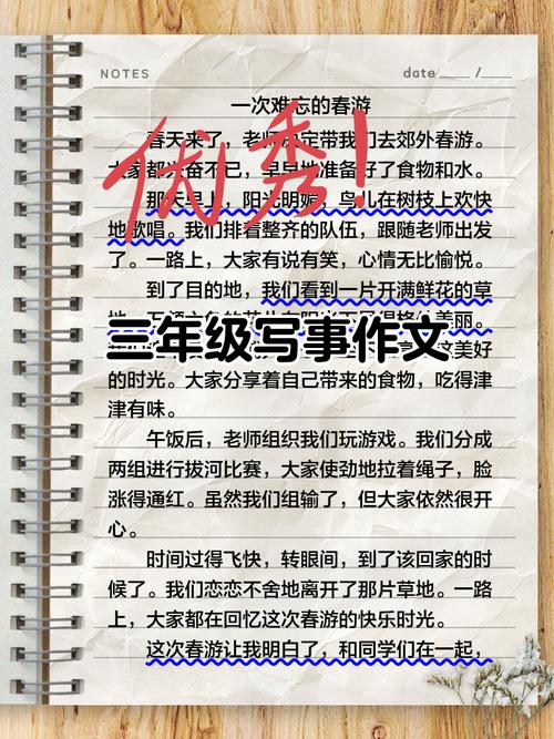 写事的作文有哪些三年级