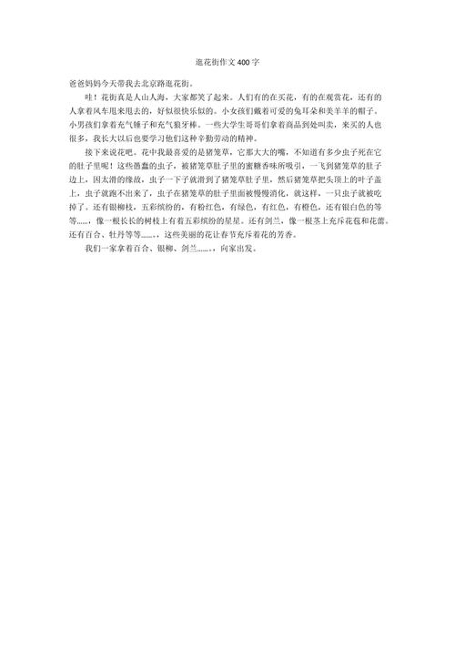 逛花街作文600字