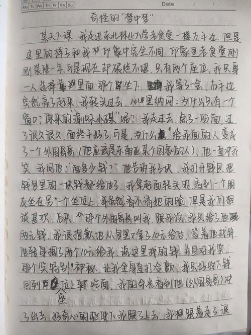 奇怪的梦作文600字