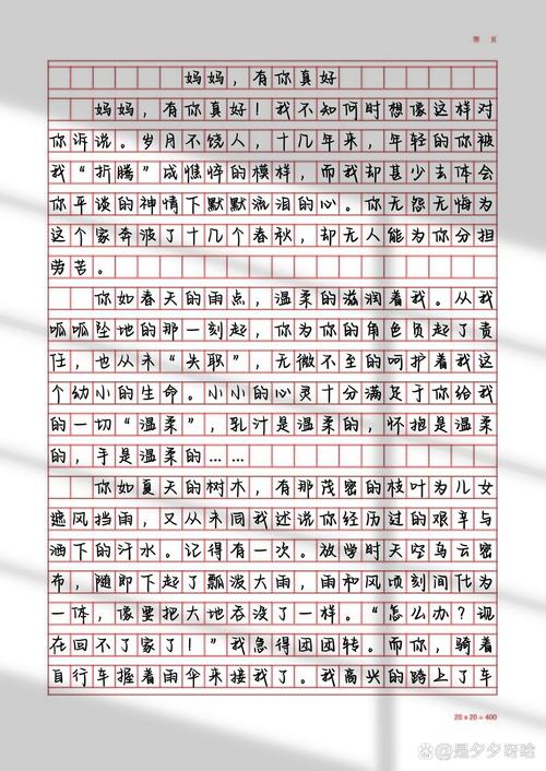 妈妈真美作文600字