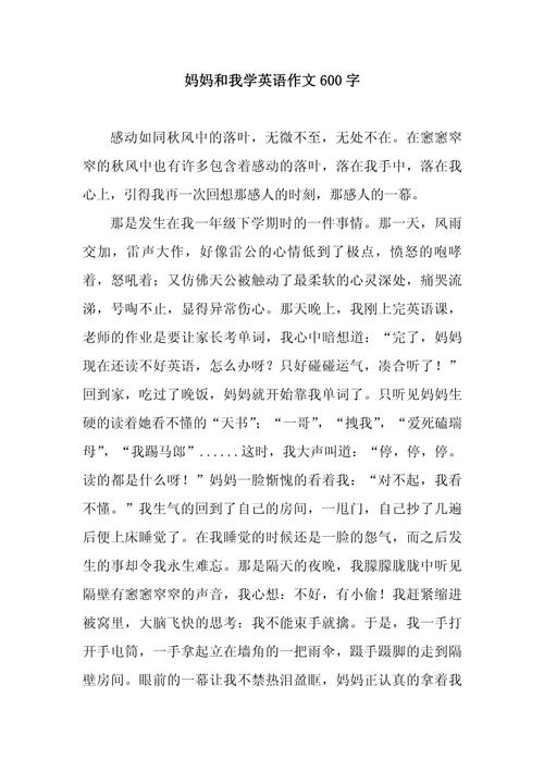 我和我的母亲600字